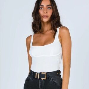 Princess Polly White Bodysuit Size 8